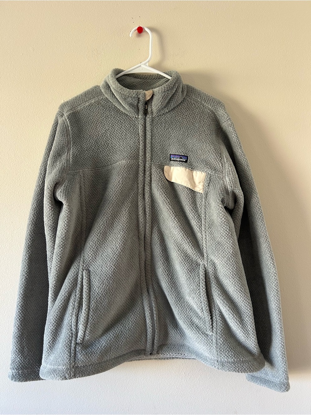 Patagonia Light Gray Full-Zip Fleece Jacket